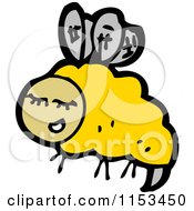 Cartoon Of A Bee Royalty Free Vector Illustration by lineartestpilot