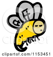 Cartoon Of A Bee Royalty Free Vector Illustration