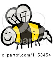 Cartoon Of A Bee Royalty Free Vector Illustration