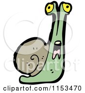 Cartoon Of A Snail Royalty Free Vector Illustration