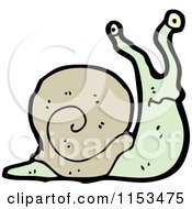 Cartoon Of A Snail Royalty Free Vector Illustration by lineartestpilot