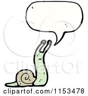 Cartoon Of A Talking Snail Royalty Free Vector Illustration by lineartestpilot