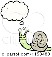 Cartoon Of A Thinking Snail Royalty Free Vector Illustration by lineartestpilot