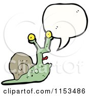 Cartoon Of A Talking Snail Royalty Free Vector Illustration