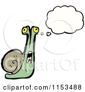 Cartoon Of A Thinking Snail Royalty Free Vector Illustration