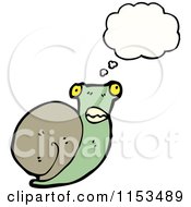 Cartoon Of A Thinking Snail Royalty Free Vector Illustration by lineartestpilot