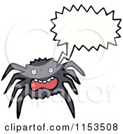 Cartoon Of A Talking Spider Royalty Free Vector Illustration by lineartestpilot
