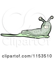 Cartoon Of A Slug Royalty Free Vector Illustration by lineartestpilot
