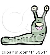 Cartoon Of A Slug Royalty Free Vector Illustration by lineartestpilot