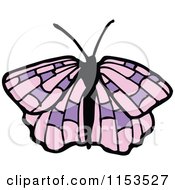 Cartoon Of A Butterfly Royalty Free Vector Illustration by lineartestpilot