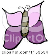 Cartoon Of A Butterfly Royalty Free Vector Illustration