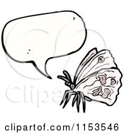 Cartoon Of A Moth Talking Royalty Free Vector Illustration by lineartestpilot