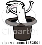 White Rabbit In A Magic Hat
