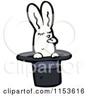 Poster, Art Print Of White Rabbit In A Magic Hat