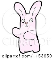 Cartoon Of A Pink Rabbit Royalty Free Vector Illustration by lineartestpilot