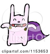 Cartoon Of A Pink Super Rabbit Royalty Free Vector Illustration