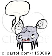 Cartoon Of A Talking Fly Royalty Free Vector Illustration by lineartestpilot