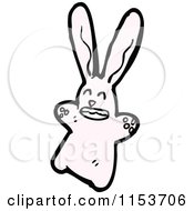 Cartoon Of A Pink Rabbit Royalty Free Vector Illustration by lineartestpilot
