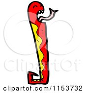 Cartoon Of A Red Snake Royalty Free Vector Illustration