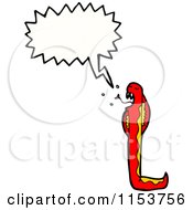 Cartoon Of A Talking Cobra Snake Royalty Free Vector Illustration
