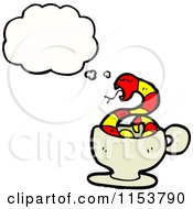 Poster, Art Print Of Thinking Snake In A Cup
