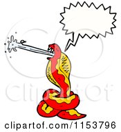 Cartoon Of A Talking Cobra Snake Royalty Free Vector Illustration