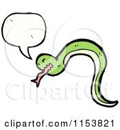 Cartoon Of A Talking Snake Royalty Free Vector Illustration