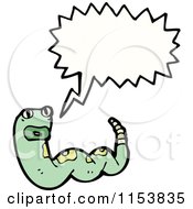 Cartoon Of A Talking Snake Royalty Free Vector Illustration