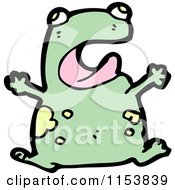 Cartoon Of A Screaming Frog Royalty Free Vector Illustration