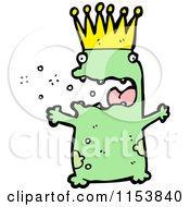 Cartoon Of A Frog Prince Royalty Free Vector Illustration by lineartestpilot