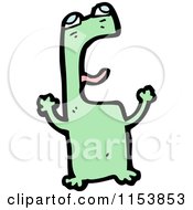 Cartoon Of A Screaming Frog Royalty Free Vector Illustration