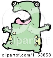 Cartoon Of A Screaming Frog Royalty Free Vector Illustration by lineartestpilot