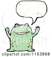 Cartoon Of A Talking Frog Royalty Free Vector Illustration