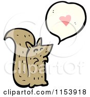 Cartoon Of A Squirrel Talking About Love Royalty Free Vector Illustration