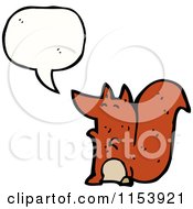 Cartoon Of A Talking Squirrel Royalty Free Vector Illustration