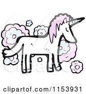 Cartoon Of A Unicorn Royalty Free Vector Illustration by lineartestpilot
