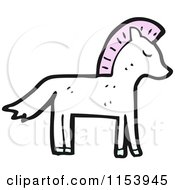 Poster, Art Print Of White And Pink Horse