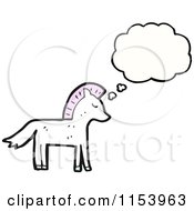 Cartoon Of A Thinking Horse Royalty Free Vector Illustration