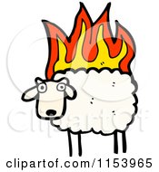 Poster, Art Print Of Sheep On Fire