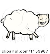 Cartoon Of A Sheep Royalty Free Vector Illustration