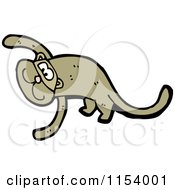 Cartoon Of A Monkey Royalty Free Vector Illustration by lineartestpilot