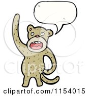 Cartoon Of A Talking Monkey Royalty Free Vector Illustration
