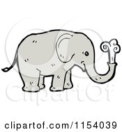 Cartoon Of A Squirting Elephant Royalty Free Vector Illustration