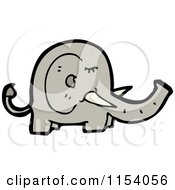 Cartoon Of An Elephant Royalty Free Vector Illustration