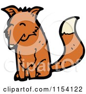 Cartoon Of A Fox Royalty Free Vector Illustration