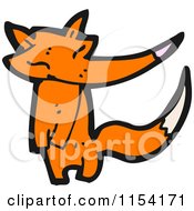 Cartoon Of A Fox Royalty Free Vector Illustration by lineartestpilot