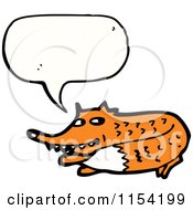 Cartoon Of A Talking Fox Royalty Free Vector Illustration