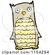 Cartoon Of An Owl Royalty Free Vector Illustration by lineartestpilot
