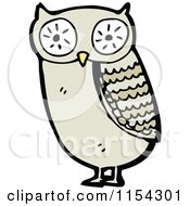 Cartoon Of An Owl Royalty Free Vector Illustration by lineartestpilot