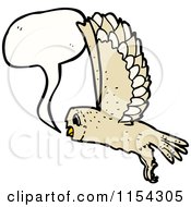 Cartoon Of A Talking Owl Royalty Free Vector Illustration
